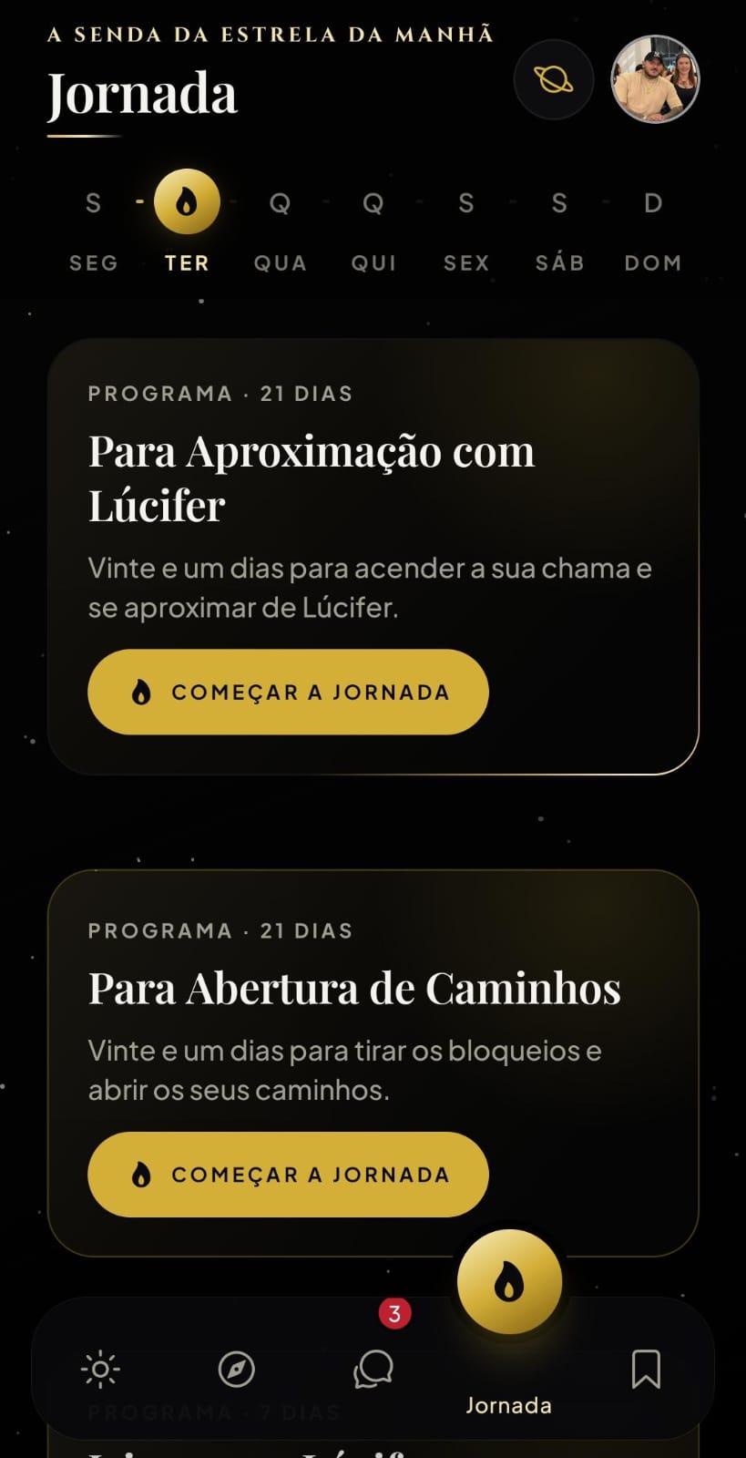 Jornada no Lucify, com programas guiados de 21 dias